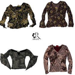 Y2K Grunge Magliette a Maniche Lunghe (RW-672)
