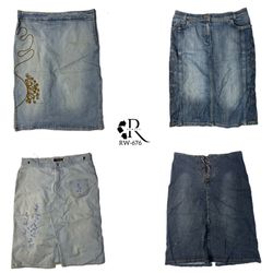 Y2K Britney Era denim Mix Skirts (RW-676)