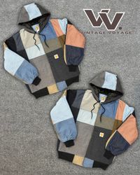 Carhartt Rework Style Denim Patchwork Active Jacke..