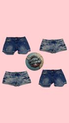Y2K Angelcore Denim Shorts