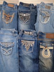 Jean évasé orné HD1112 Ladies Y2K - 14 pcs