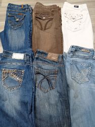 Jeans évasés ornés Y2K pour femmes HD1110 - 14 piè..