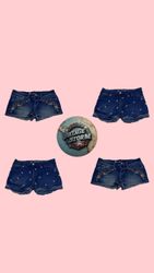 Y2K Cyber Babe Denim Mini Shorts