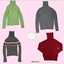 Y2K High-Neck Sweater – Vintage Retro Essential (G..