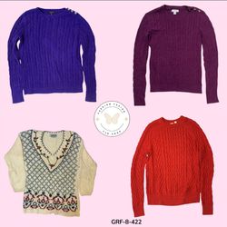 Y2K Retro Cable Knit Sweater – Cozy Vintage Essent..