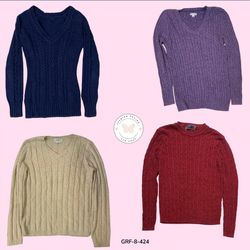 Vintage Y2K Cable Knit Sweater – Soft & Stylish (G..