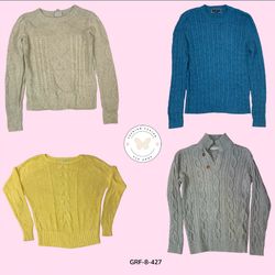 Y2K Vintage Cable Knit Sweater – Classic Cozy Aest..