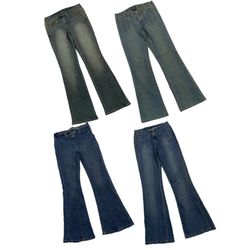 Jeans de estilo retro de talle bajo Y2K