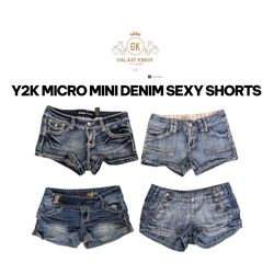 Y2K MICRO MINI DENIM SEXY SHORTS