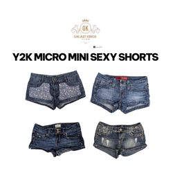 Y2K MICRO MINI DENIM SEXY SHORTS