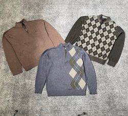 Branded Quarter Zipper Sweaters