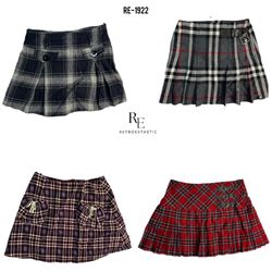 Y2K Tartan Checkered Mini Skirts (RE-1922)