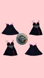 Y2K Midnight Kiss Baby Doll Tops