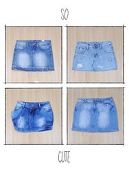 JA 0413 Gonne Midi in Denim Vintage