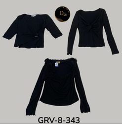 Black Long Sleeve Blouse – Minimalist Y2K Inspired..