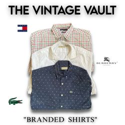 Camicie Tommy Lacoste e Burberry
