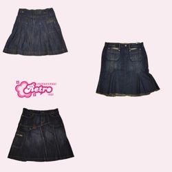 Y2K IT Girl Denim Midi-Röcke (Sep -06)