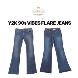 Y2K Embroidery Flare Jeans