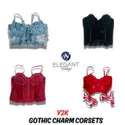 Y2K Gothic Charm Corsets - EV0889