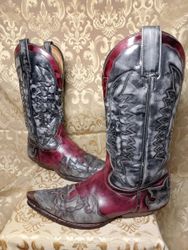 SA#289 Stivali Cowboy Western Vintage di Lusso