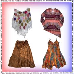 Boho Indie Summer tops, dresses, skirts (SS-1202)