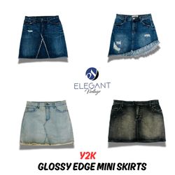 Y2K Glossy Edge Mini Skirts - EV0873