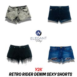 Y2K Retro Rider Denim Sexy Shorts - EV0874