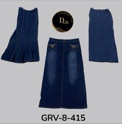 Dark Denim Long Skirt – Vintage Y2K Inspired Style..