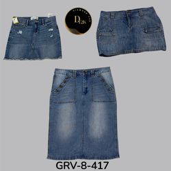 Denim Midi Skirt – Retro Y2K Inspired Style ( GRV-..