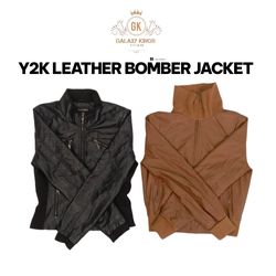 Y2K Bomber Leather jacket