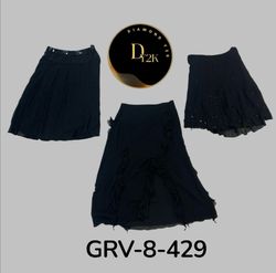 Black Poly Skirt – Classic Y2K Inspired Style (GRV..