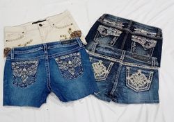 IQ0593 Y2K Mini Shorts Decorati