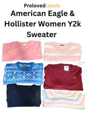 Women’s American Eagle & Hollister Y2K Sweater Bun..