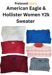 Women’s American Eagle & Hollister Y2K Sweater Bun..