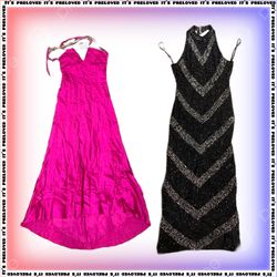 Robe Maxi en Soie avec Perles (RX-1110)