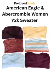 Women’s American Eagle & Abercrombie Y2K Sweater B..