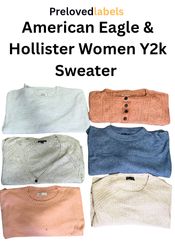 Women’s American Eagle & Hollister Y2K Sweater Bun..
