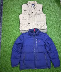 Ralph Lauren and Patagonia puffer jackets and vest