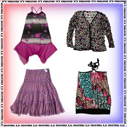 Bubblegum Pop Y2k Tops, Röcke, Kleider (SS-1210)