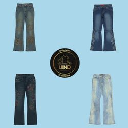 Y2K All Unique Flared Jeans