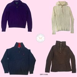 Sweater Y2K Vintage Ralph Lauren à demi-zippé – Po..