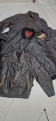 Manteaux en cuir vintage allemands/français pour h..
