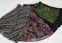 IQ0600 Y2k Floral Midi Maxi Skirts