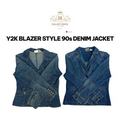 GIACCA SEXY IN DENIM STILE BLAZER ANNI '90 Y2K