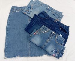 IQ0607 Y2k Denim Midi-Rock