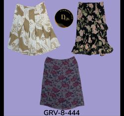 Trendy Floral Print Skirt – Poly Fabric, Perfect f..