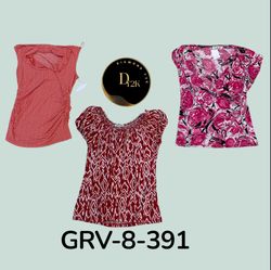 Trendy Printed Blouse – Short Sleeves, Premium Qua..