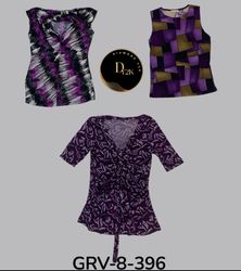 Women’s Purple Short Sleeve Blouse – Premium Quali..