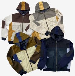 Upcycled Canvas Vier-Taschen-Hoodie-Jack..