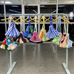 Upcycled Häkelstricktaschen